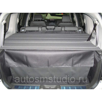 Чехол багажника Standart для Nissan Pathfinder (2012-) комплектация SE (нет сабвуфера) (чёрный, серый)
